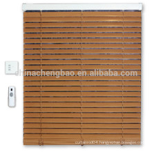 China supplier electric remote control foam wood blinds